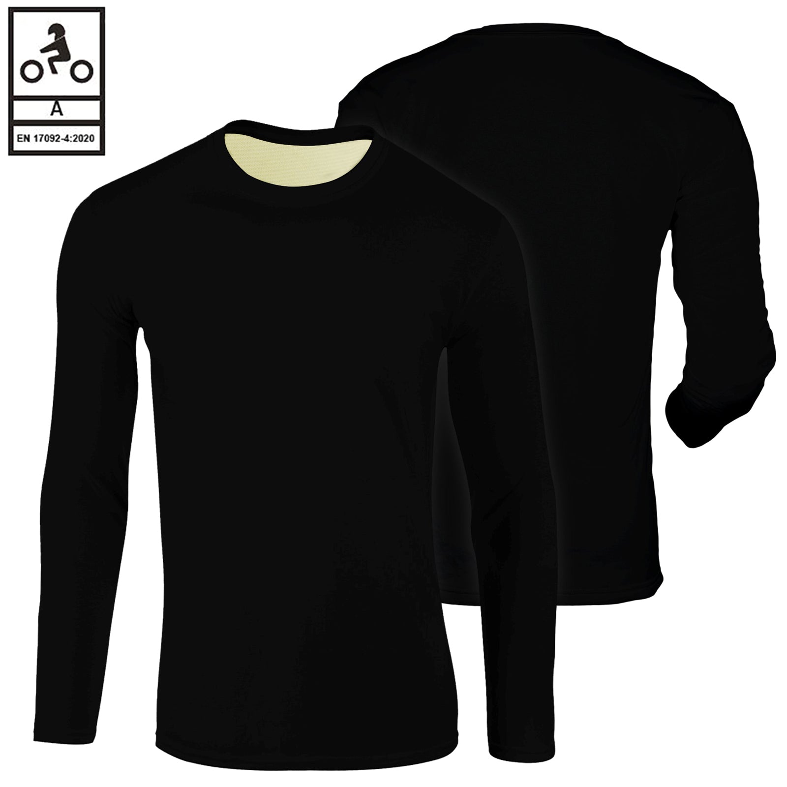 T-shirt da moto corazzate foderate in Kevlar Apex | Maglietta protettiva da moto da uomo | Camicia da motociclista