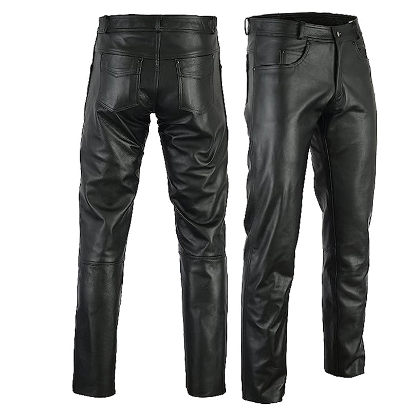 Bikers Gear Australia New Ladies Soft Leather Rock and Roll Motorcycle Comfort Leather Jeans Trousers made from Premium Leather for Comfort Fit
