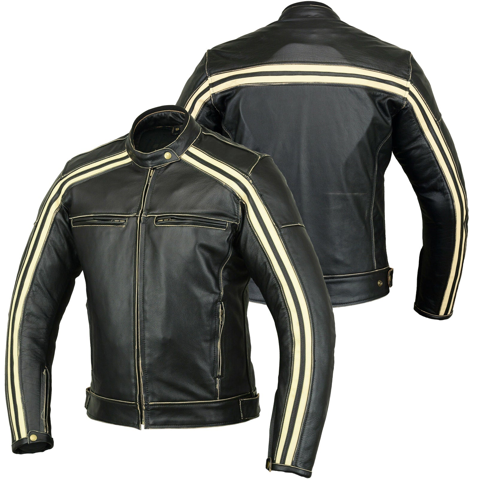 Bikers Gear Australia Die Boonie Leder-Motorradjacke