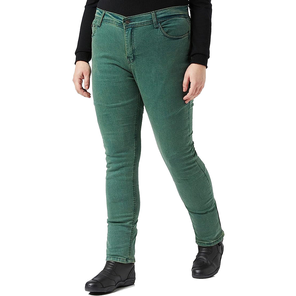 Bikers Gear Australia New Ladies Stretch Kevlar Lined Protective Motorcycle Jeans with Removable CE 1621-1 Armour