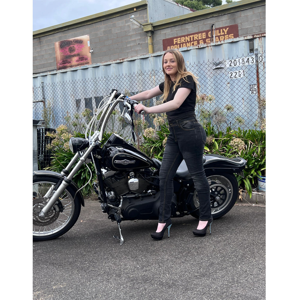 Bikers Gear Australia Storm Womens Motorcycle Jeans Grey