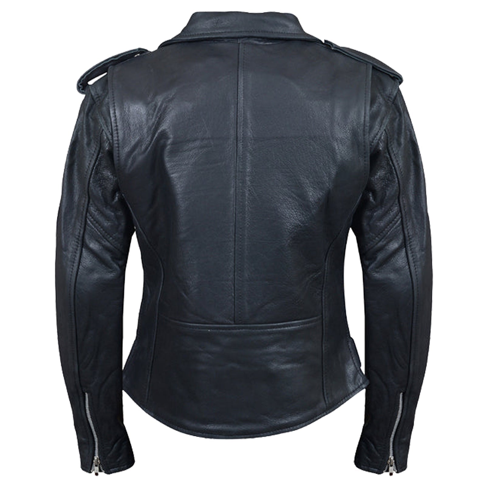 Bikers Gear Australia Women Brando Belted Biker Leather Jacket Black
