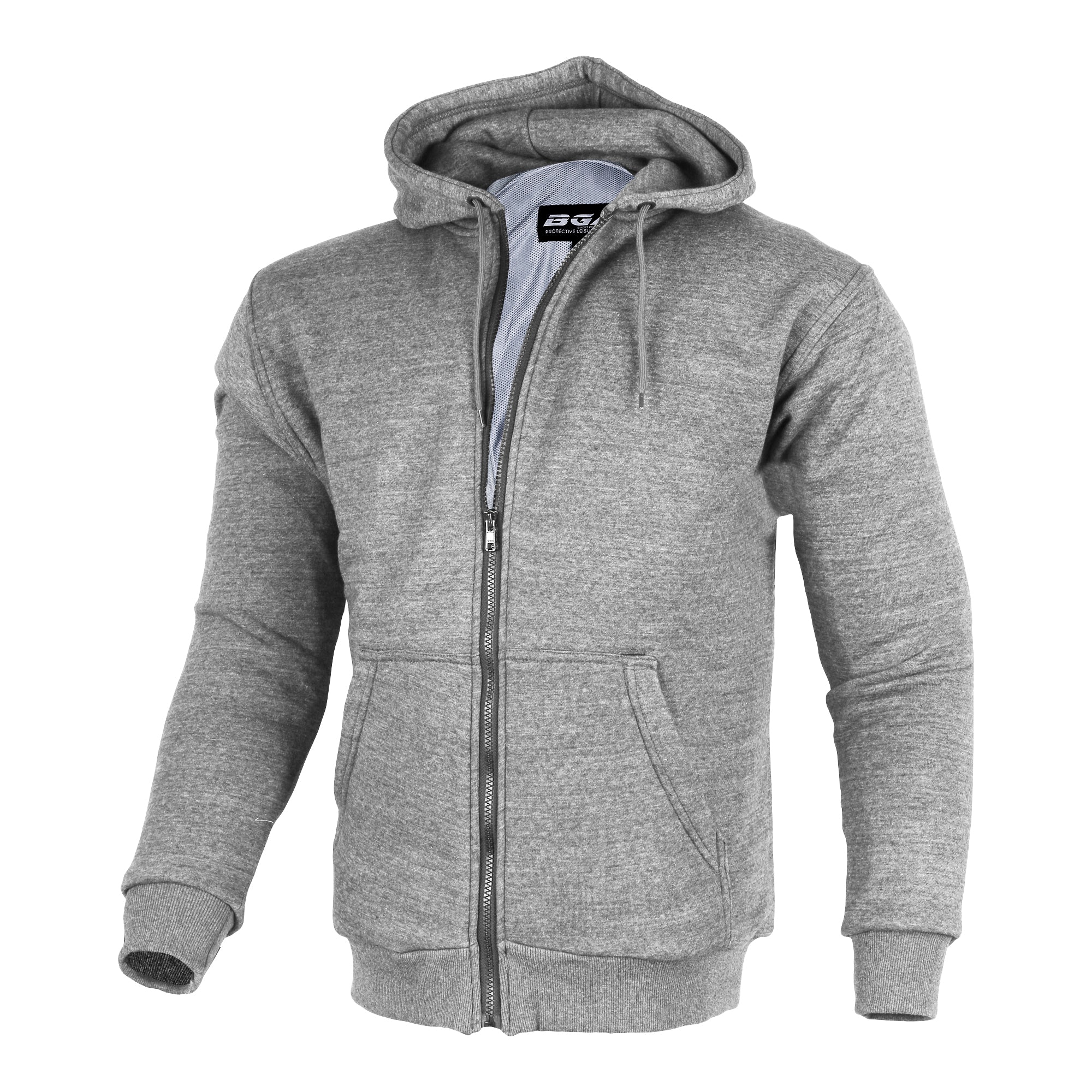 bikers gear australia hoodie Alpha Bikers Gear Australia Kevlar-gefütterter Motorrad-Hoodie Grau