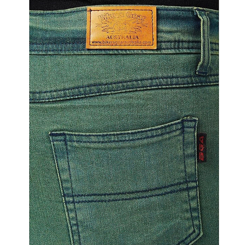 Bikers Gear Australia New Ladies Stretch Kevlar Lined Protective Motorcycle Jeans with Removable CE 1621-1 Armour