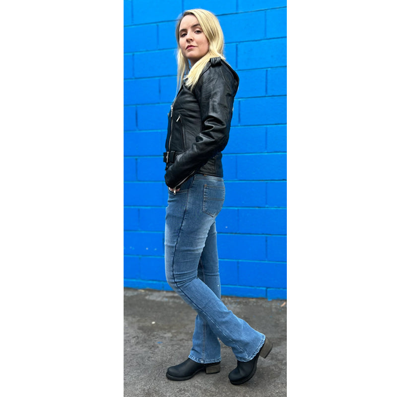 Vaqueros Moto Hombre BROGER Ohio Lady Jeans De Moto Aramid DuPont Kevlar Sas -Tec Protección De Las Rodillas Y La Cadera Elementos Reflectantes Tapered Fit Pantalon Kevlar Moto