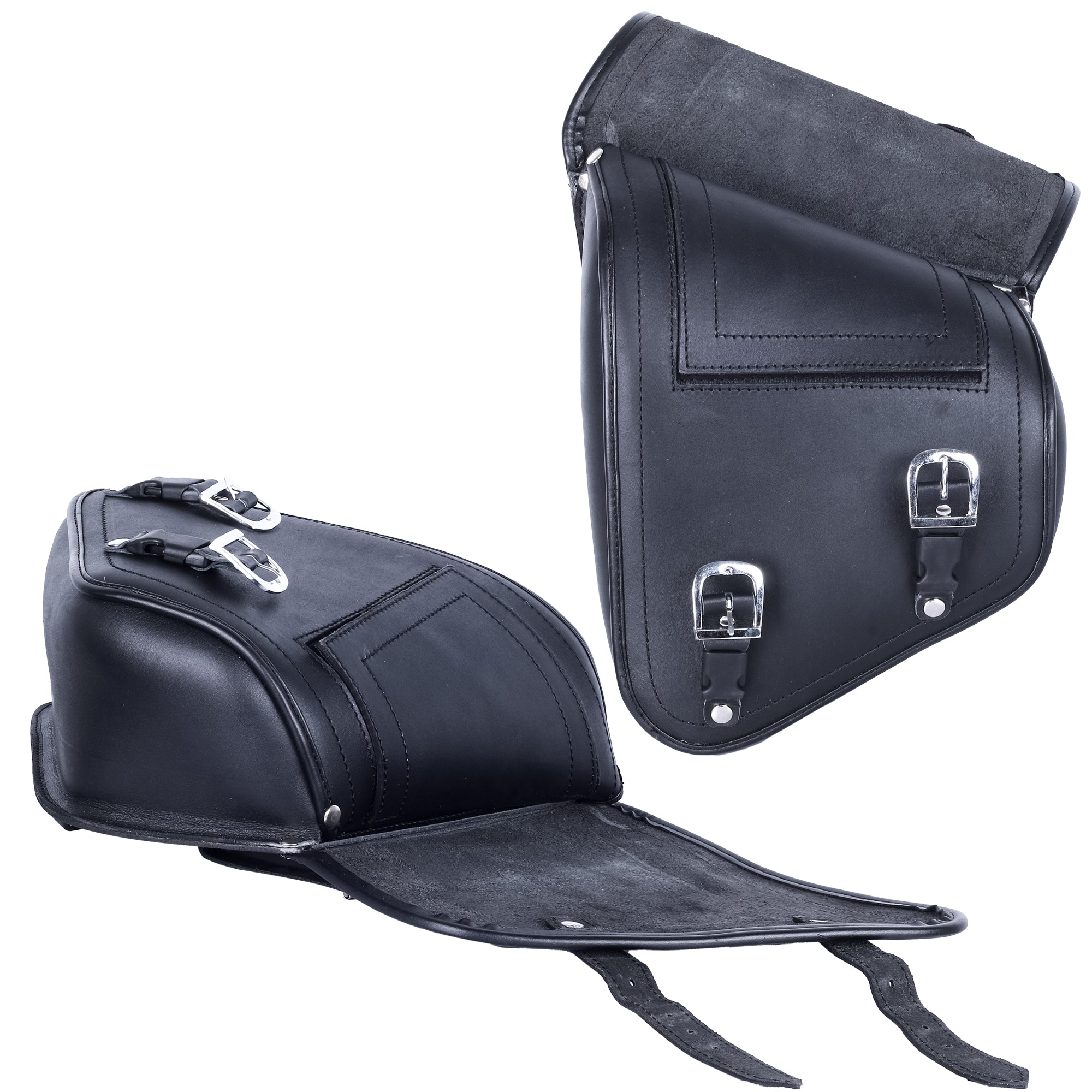 Bikers Gear Australia Motorbike Cruiser Harley Style Leather Swingarm Softail Solo Bag
