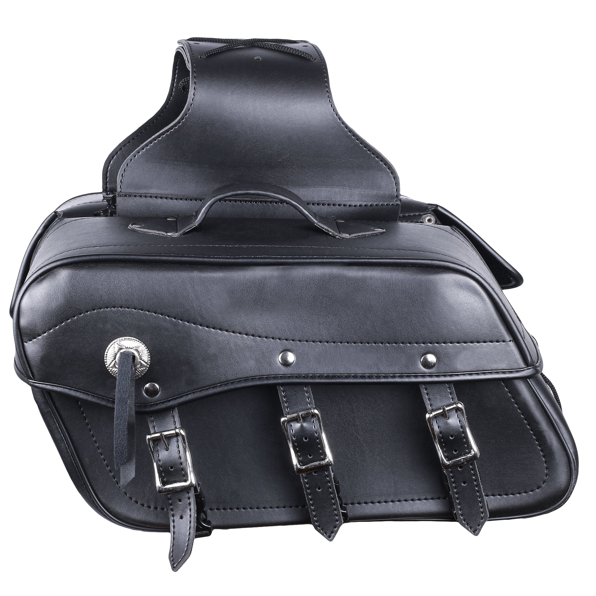 Bikers Gear Australia Fender PLAIN Leather Motorcycle Saddlebag